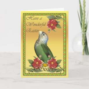 Sister Easter card with Cape Parrot