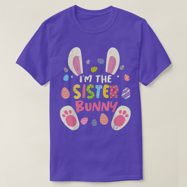 Sister Easter Matching Family Party Bunny Face Cos T-Shirt (Design Front)