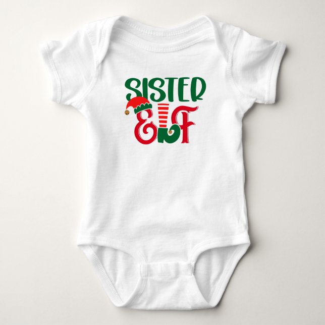 Sister Elf Baby Bodysuit (Front)
