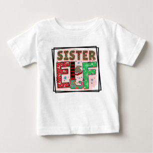 Sister Elf Christmas Baby T-Shirt
