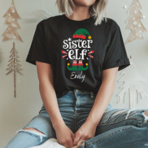 Sister Elf Funny Elf Matching Christmas Gift 