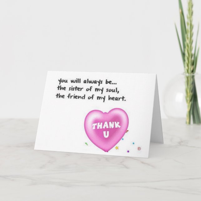 SISTER, FRIEND ON MY MIND/IN MY HEART ALWAYS CARD (Front)
