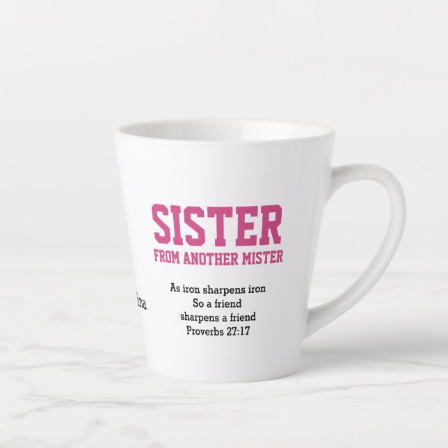 SISTER FROM ANOTHER MISTER Monogram Latte Mug (Right)