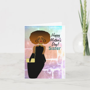 Sister Funny African American Mother's Day Card