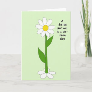 Sister Gift Floral Art Card