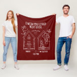 Sister Gift I Wish You Lived Next Door Photo Fleece Blanket<br><div class="desc">Celebrate the special bond you share with your sister with our "I Wish You Lived Next Door" Photo Maroon Fleece Blanket, a heartwarming and personalised gift that will wrap her in comfort and love. This luxurious maroon fleece blanket serves as a cosy canvas for your cherished memories together. Select your...</div>