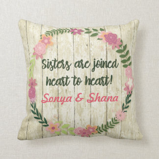 Sister Gift with Quote Pillow Personalised Present