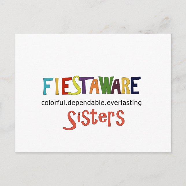 Sister Girlfriends Dependable Everlasting Postcard (Front)