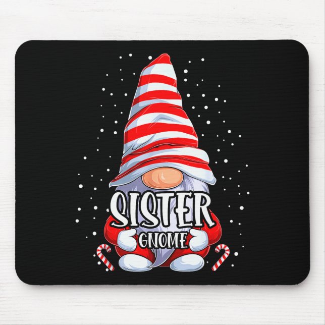 Sister Gnome Christmas Pajamas Matching Family Gro Mouse Pad (Front)
