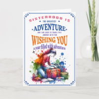 Sister Happy Birthday Card, Adventure Awaits