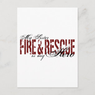 Sister Hero - Fire & Rescue Postcard
