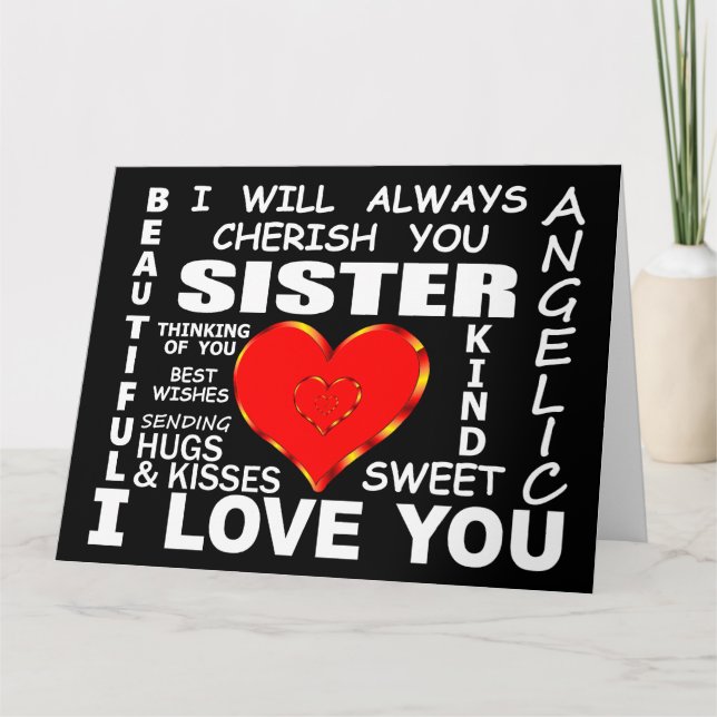 Sister I Love You Card (Front)