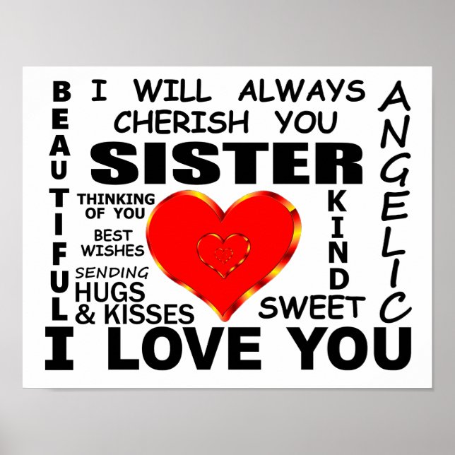 Sister I Love You Poster (Front)