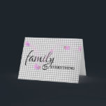 Sister-in-law Birthday Grey Gingham Card<br><div class="desc">Birthday for sister-in-law on grey and white gingham background</div>