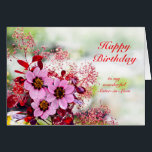 Sister in Law Birthday Pink Flowers<br><div class="desc">A birthday card for your sister-in-law. Pink hellebore flowers,  also known as the christmas rose,  set against a background of red leaves from the cotinus shrub.</div>