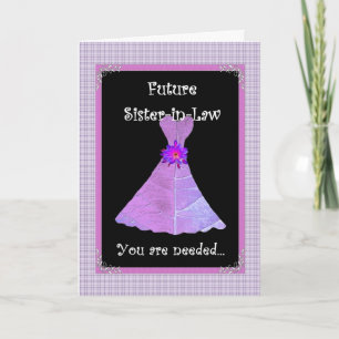 Sister-in-Law - Bridesmaid Customisable Card