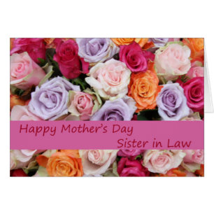 Sister in Law  Happy Mother's Day rose card