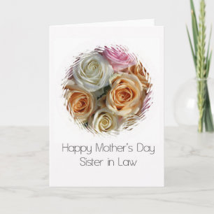Sister in Law Happy Mother's Day rose card
