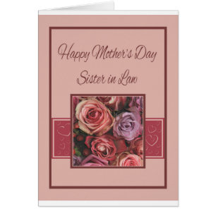 Sister in Law Happy Mother's Day rose card