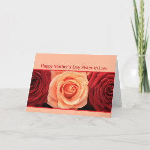 Sister in Law  Happy Mother's Day rose card