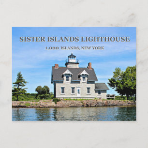 Sister Islands Lighthouse, New York Postcard