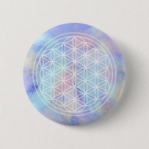 Sister Love – Sacred Geometry Flower of Life 6 Cm Round Badge