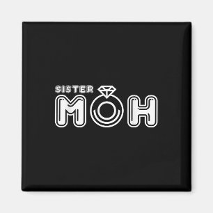 Sister Maid Of Honour Bride And Groom Wedding Magnet