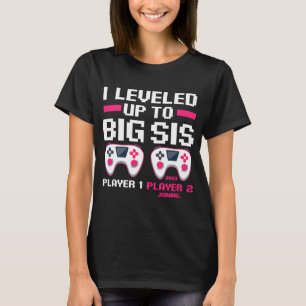 Sister Matching Video Gamer Sister I Levelled Up T T-Shirt
