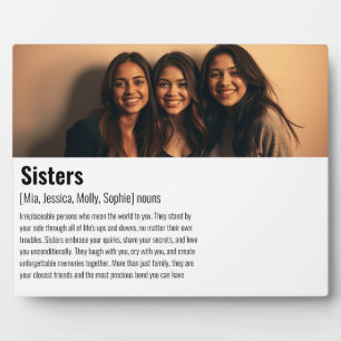 Sister Memorial Definition Custom Acrylic Keepsake Plaque