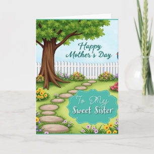 Sister Mothers Day Garden Card