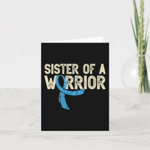 Sister of a Warrior Diabetic Diabetes Awareness T1 Card