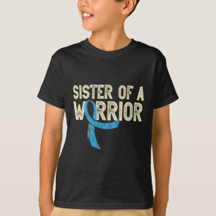 Sister Of A Warrior Diabetic Diabetes Awareness T1 T-Shirt