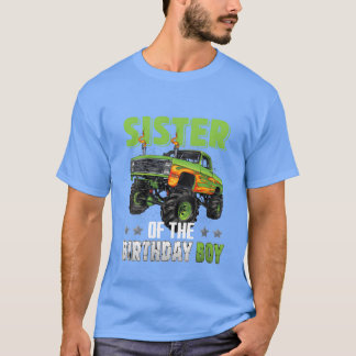 Sister of Birthday Boy Monsterruck Car Family vint T-Shirt