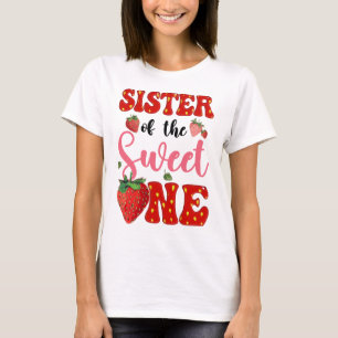 Sister Of Sweet One Strawberry Frist 1st Birthday T-Shirt