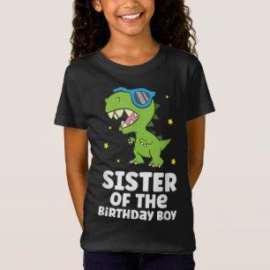 Sister Of The Birthday Boy Dinosaur Birthday T-Shirt