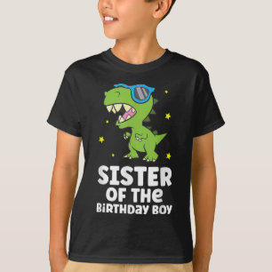 Sister Of The Birthday Boy Dinosaur Birthday T-Shirt