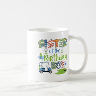 Sister Of The Birthday Boy Golf Lover Family Match Coffee Mug