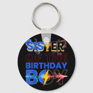 Sister Of The Birthday Boy Hedgehog Family Party D Key Ring