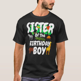 Sister Of The Birthday Boy Jungle Animals T-Shirt