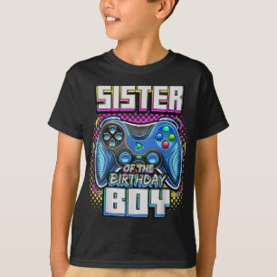 Sister of the Birthday Boy Matching Family Video G T-Shirt