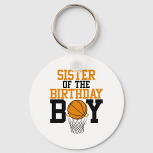 Sister Of The Birthday Boy Sketll Family Birthday Key Ring