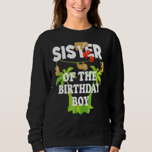 Sister Of The Birthday Boy Sloth Kid B Day Party Sweatshirt