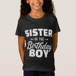 Sister of the birthday boy son matching family T-Shirt