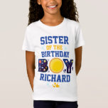Sister of the Birthday Boy Space |  Planets Galaxy T-Shirt<br><div class="desc">Celebrate birthday with this special t-shirt,  personalised design</div>
