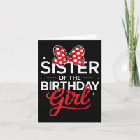 Sister Of The Birthday Girl Cute Pink Family Match