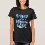 Sister of The Birthday Girl Family Winter Snow Coq T-Shirt<br><div class="desc">Sister of The Birthday Girl Family Winter Snow Coquette Bow</div>
