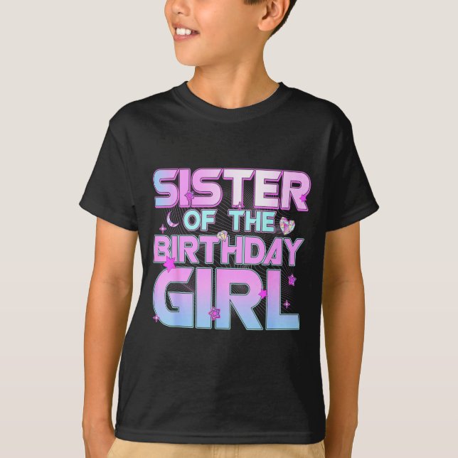 Sister Of The Birthday Girl Kp Family Matching Par T-Shirt (Front)