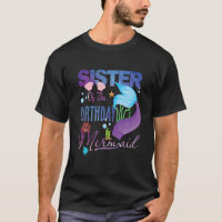 Sister of The Birthday Mermaid Girl Matching Birth