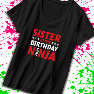 Sister of the Birthday Ninja - Birthday Party T-Shirt