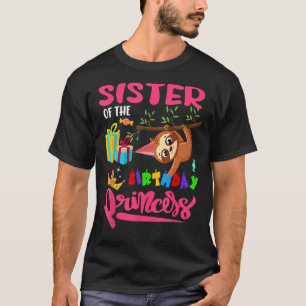 Sister Of The Birthday Princess Costume Sloth Ki T-Shirt